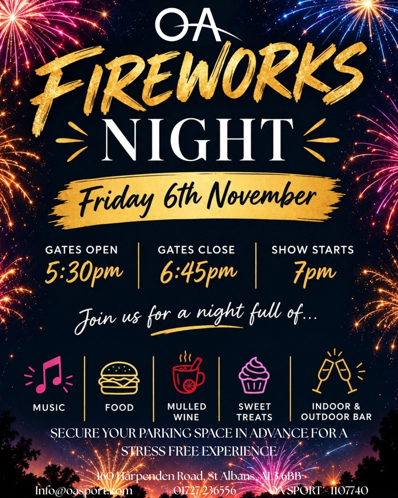 Old Albanian RFC (OAs) Fireworks Night 2026